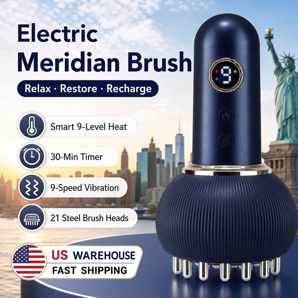 Red Light Massage Tool with Microcurrent Heat Vibration, Electric Full Body Massager for Leg Belly Stomach, Home Use Relaxation Device