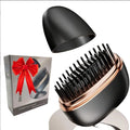Mini Rechargeable Hair Straightener Brush: 3-Speed Temp Control, Anti-Scald Shell, Lightweight & Portable for Travel