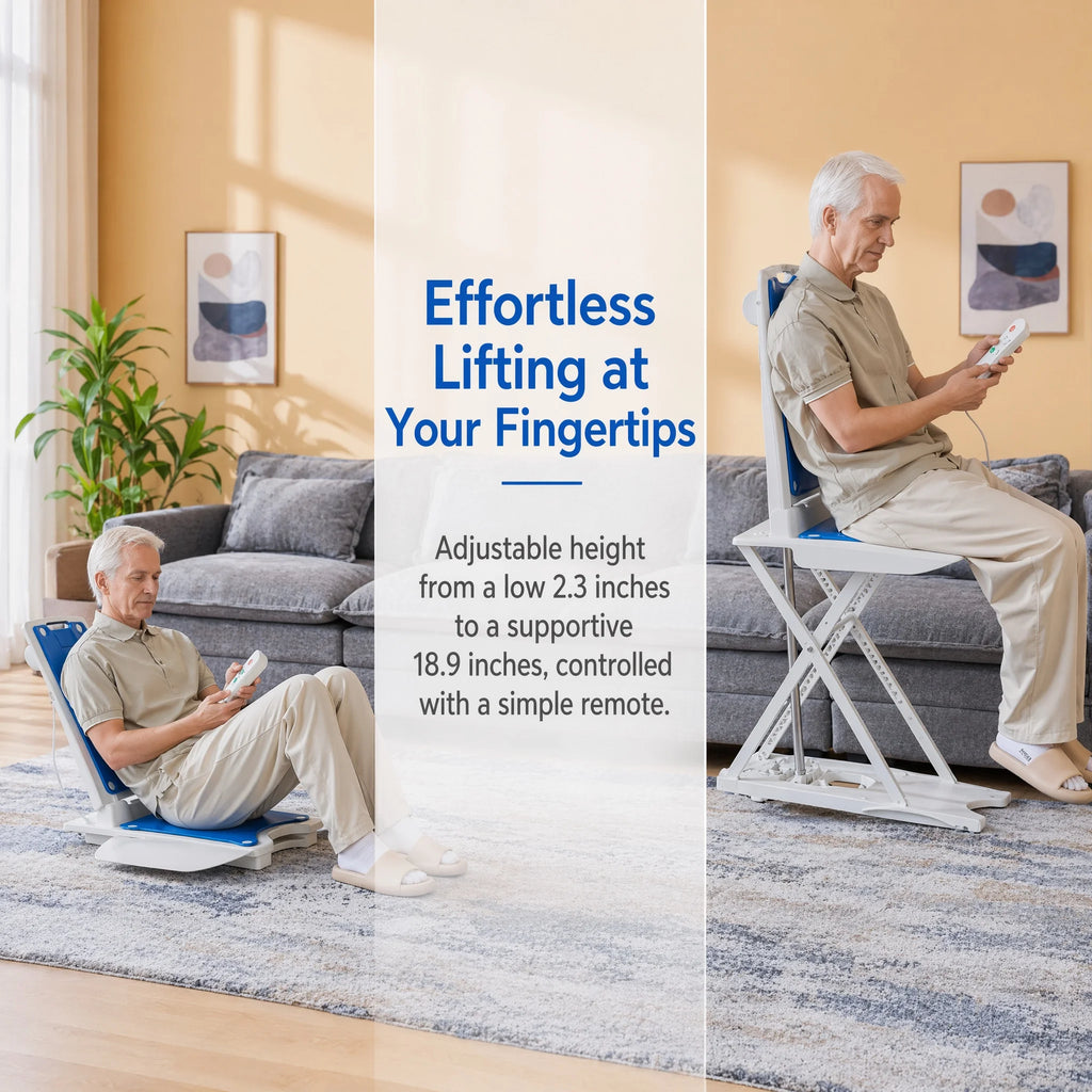Electric Chair Lift for Elderly, Bath Lift for Tub, 308 lbs | Lift assist, IP68 waterproof, foldable and rechargeable, remote control, adjustable height, for fall recovery and home care