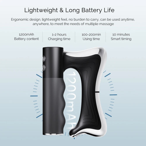 10500RPM High Speed Vibration Fascia Knife Massager Electric Muscle Scraper Blade Deep Tissue Body Relax Lifting Fitness Massage Tool