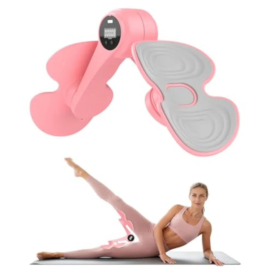 Thigh Trainer for Women with 3 Resistance Bands, Inner Thigh Exerciser with Screen, Pelvic Floor Exercise Device, Kegel Exercis