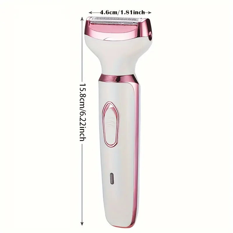 4-in-1 Painless Razor for Women] 4-in-1 Rechargeable Electric Razor for Women - Face, Nose, Legs, Underarm, Bikini Trimmer - Wet