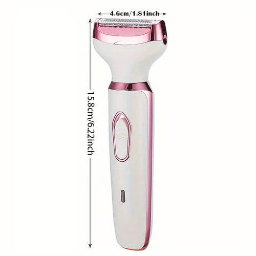 4-in-1 Painless Razor for Women] 4-in-1 Rechargeable Electric Razor for Women - Face, Nose, Legs, Underarm, Bikini Trimmer - Wet