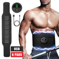 EMS Abdominal Muscle Trainer 6 Modes Abdominal USB Rechargeable ABS Training Belt Exercise Fitness Equipment Muscle Massager