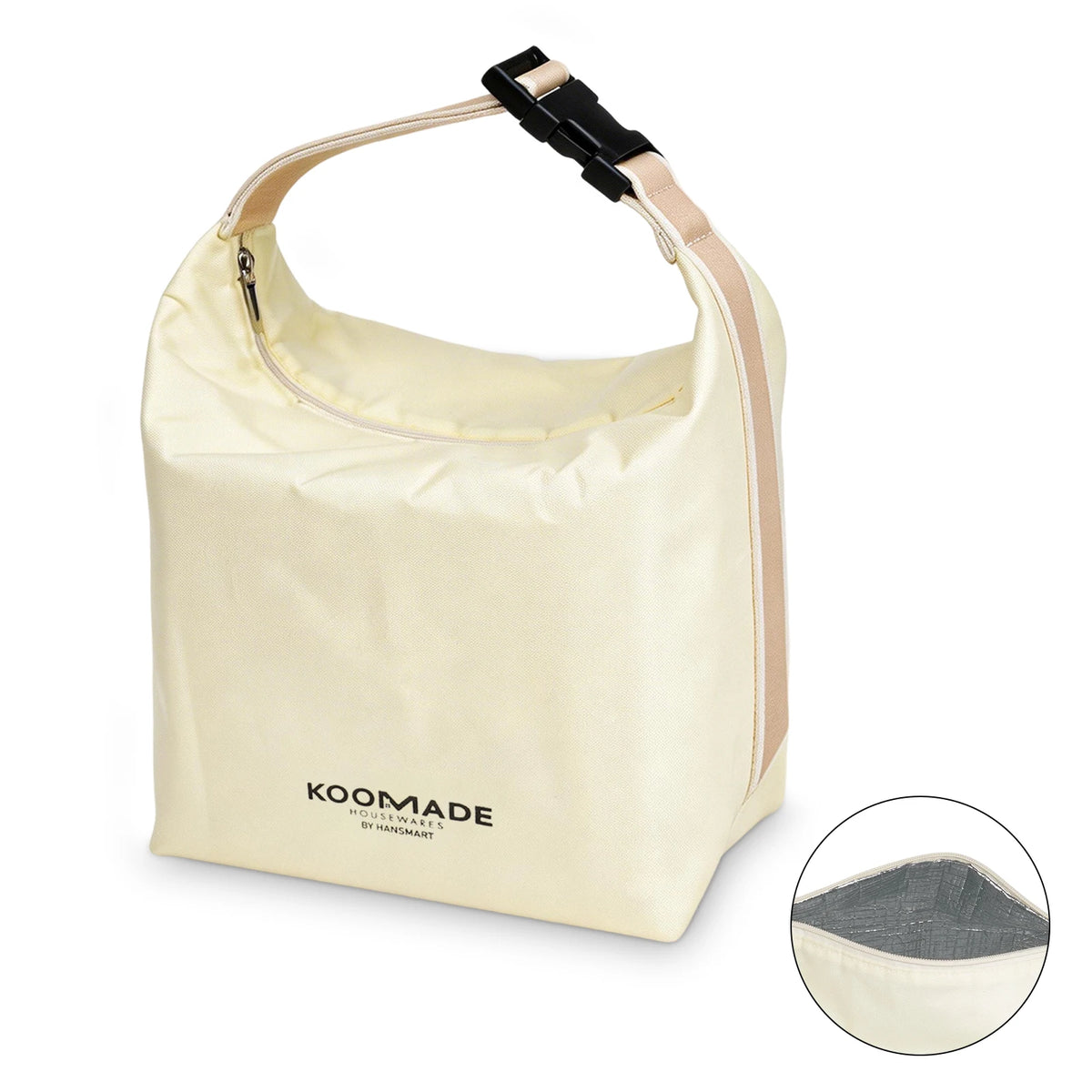 KOOMADE Vacuum Insulated Lunch Box with Thermal Bag 304 Stainless Steel Leakproof Divided Bento Box Keep Warm 4H Cold 8H Portable Food Container for Office Picnic