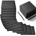 Puzzle Exercise Mat 0.4in, EVA Interlocking Foam Floor Tiles for Home Gym, Mat for Home Workout Equipment, 20in X 20in-In-64sqft.
