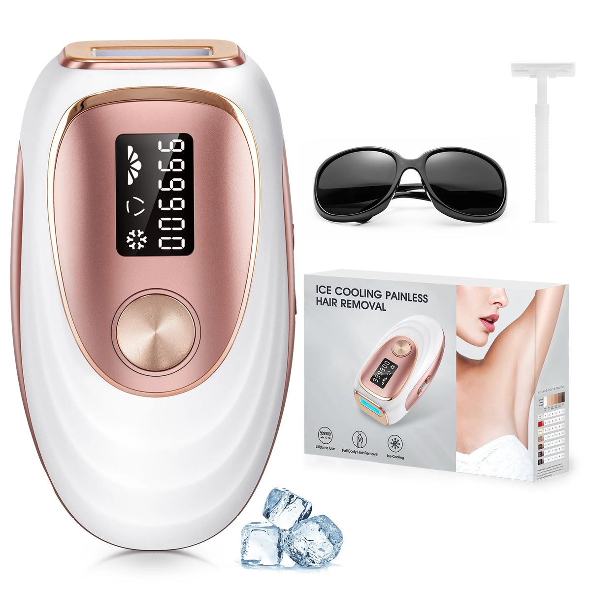 2026 IPL Hair Removal Device for Women Men 45°F Ice-Cooling for Painless & Long-Lasting Results 18.5J IPL Device for Full Body Bikinis Leg Facial