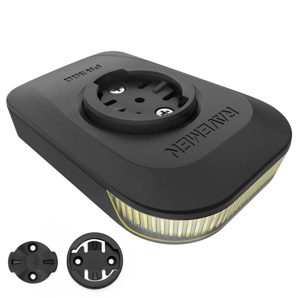 RAVEMEN FR300 Bike Front Light For Garmin Wahoo XOSS IGPSPORT Magene GPS Computers USB-C Rechargeable Bicycle COB LED Headlight Daytime Warning Safety Auto on/off Waterproof IPX6 6 Modes Side Visibility