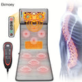 Ekmoey Full Body Massager Mat with Heat & Movable Shiatsu Neck Back Massager Pillow, Lumbar Traction & Relax,9 Vibration Motors & Back Heating Pad,Full Body Massager for Neck Back Waist Hip Leg, Massage Gift For Mom/Dad/Women