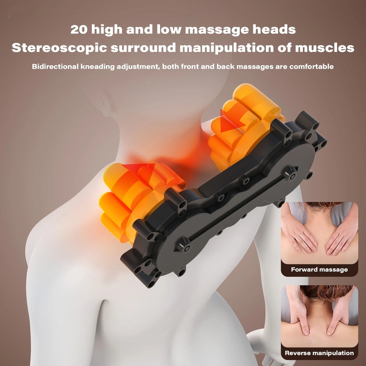Ekmoey Full Body Massager Mat with Shiatsu Neck Massager, Massager Mat, 3D Lumbar Traction & Relax, Back Heating, 10 Vibration Motors, Full Body Massager for Neck Back Waist Hip Leg, With Storage Bag, Massage Gift For Mom/Dad