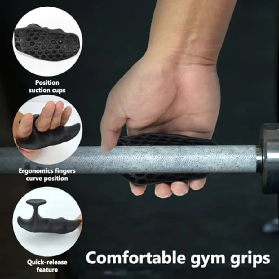 Original Weight Lifting Grips for Men Women Deadlifts, Ergonomics Rubber Gym Grips for Women Hand Palm Protection Gym Gloves, S