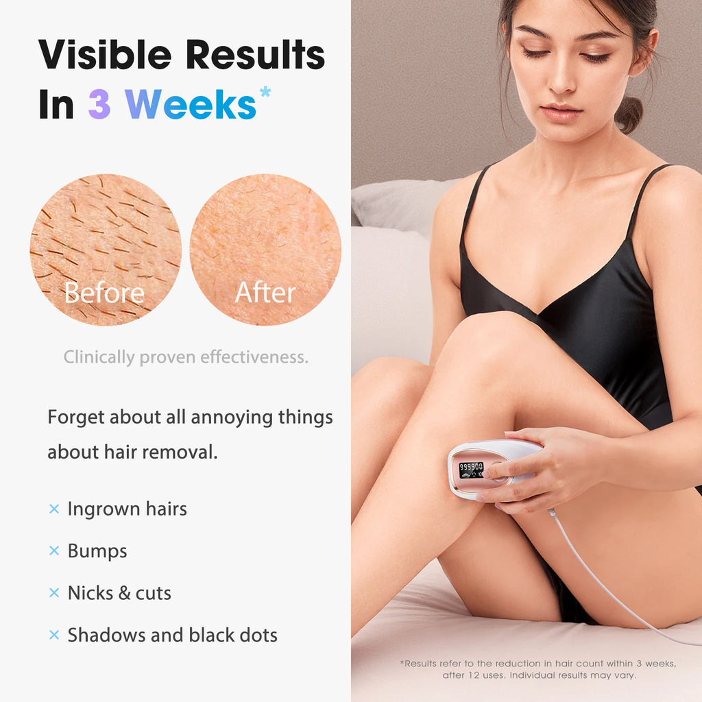 2026 IPL Hair Removal Device for Women Men 45°F Ice-Cooling for Painless & Long-Lasting Results 18.5J IPL Device for Full Body Bikinis Leg Facial