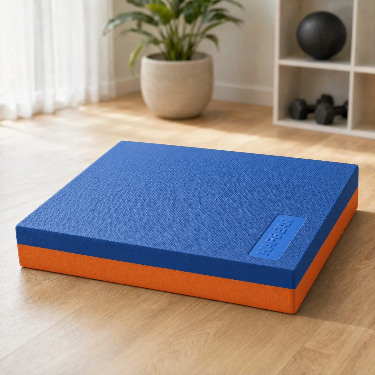 HAPBEAR Exercise Balance Pad - 15"x12" Non-Slip Textured Bottom Stability Training Mat - 2.25" Thick Soft Cushioned Foam for Physical Therapy, Core Training & Home Workouts