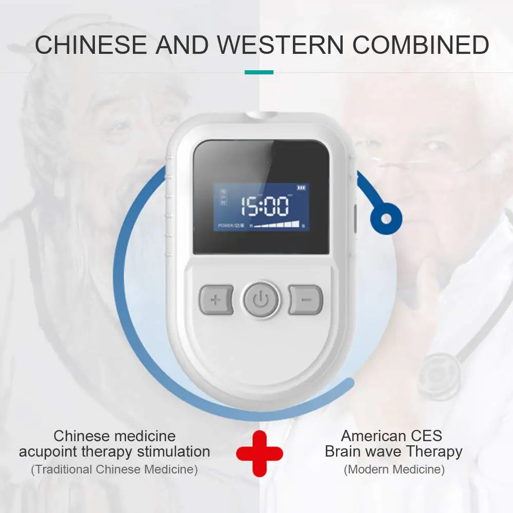 CES Microcurrent Sleep Aid Device Insomnia Treatment Machine Low Frequency Pulse Therapy for Anxiety Relief Relaxation Sleep Fast Stimulator Smart Electronic Sleep Instrument