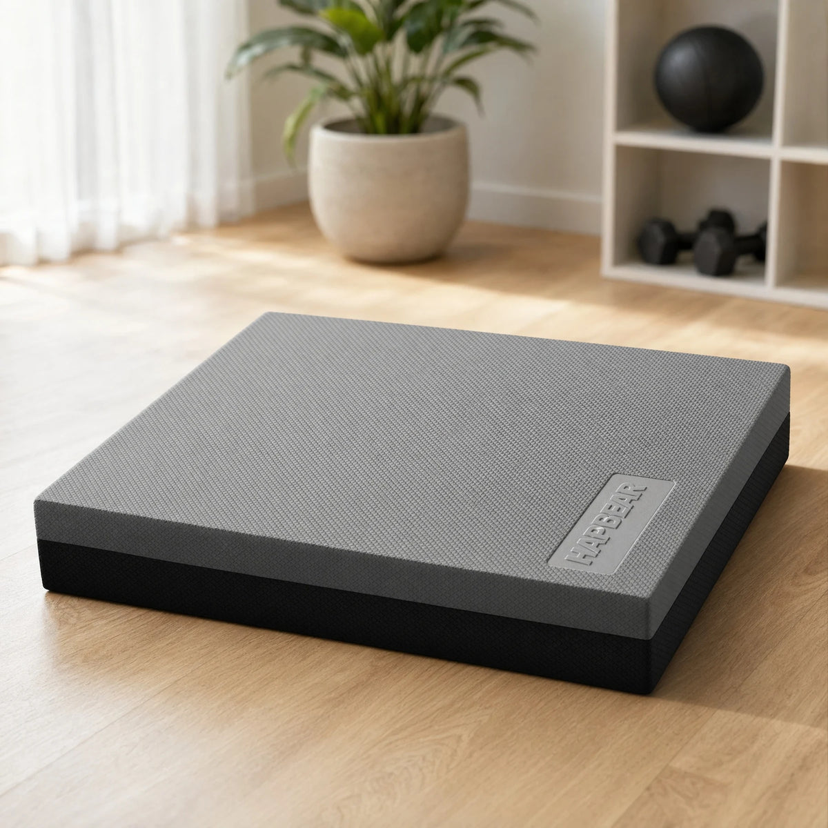 HAPBEAR Exercise Balance Pad - 15"x12" Non-Slip Textured Bottom Stability Training Mat - 2.25" Thick Soft Cushioned Foam for Physical Therapy, Core Training & Home Workouts