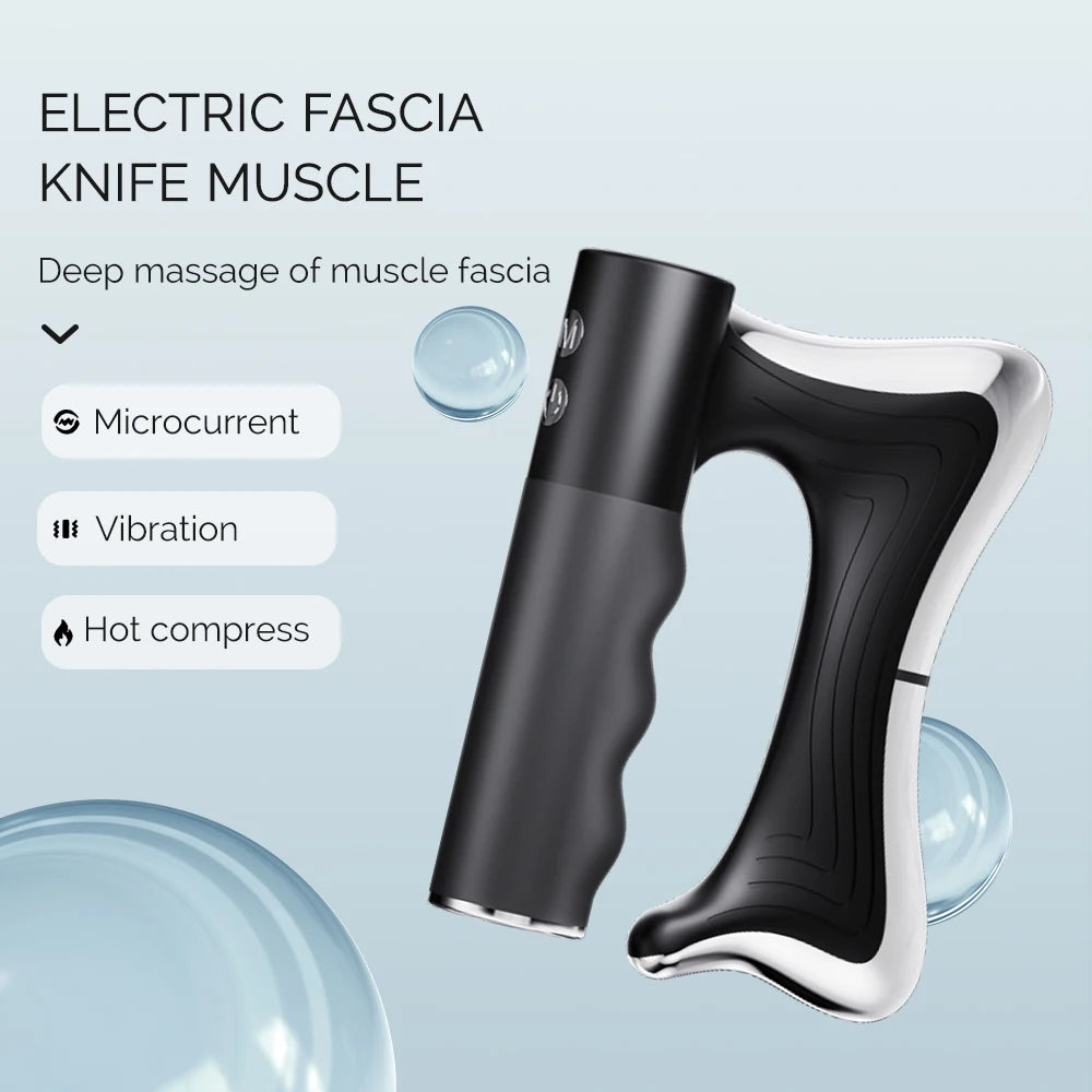 10500RPM High Speed Vibration Fascia Knife Massager Electric Muscle Scraper Blade Deep Tissue Body Relax Lifting Fitness Massage Tool