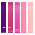 Set of 5 Resistance Exercise Loop Bands Fitness Yoga Resistance Band TPE Pink