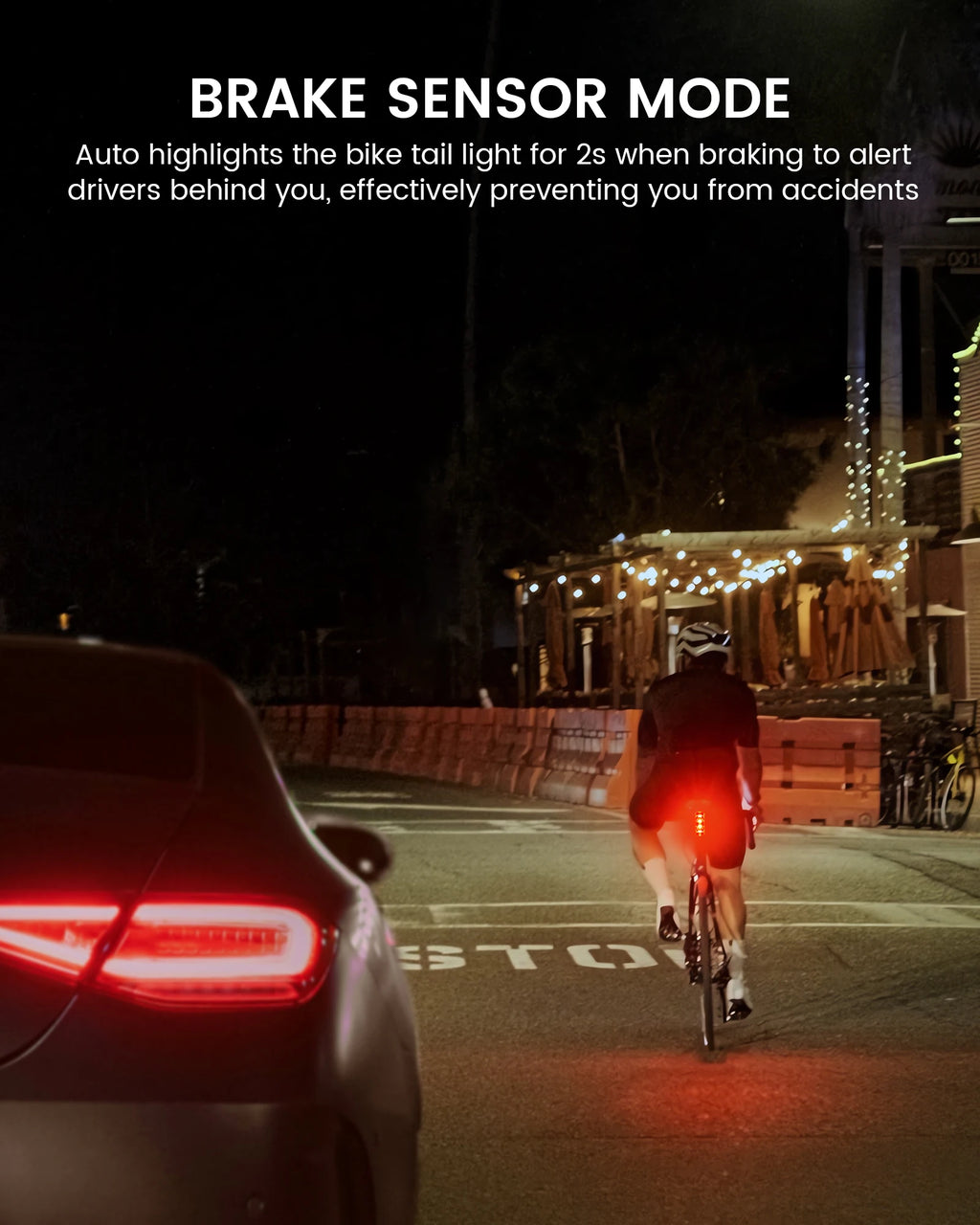 RAVEMEN TR250 Bike Rear Light Rechargeable Bicycle Taillight Lamp With ABM07 Mount Brake Sensor Auto on-off 250 LED lumens IPX6