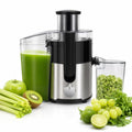 Centrifugal Juicer, 3 Inch Wide Chute 97% High Yield Juicer Machine 3 Inch LARGE FEED CHUTE: Supports Whole Fruit and Vegetable Direct Feeding Without Pre-Cutting, Cuts down Your Preparation Time Significantly. 97% HIGH JUICE