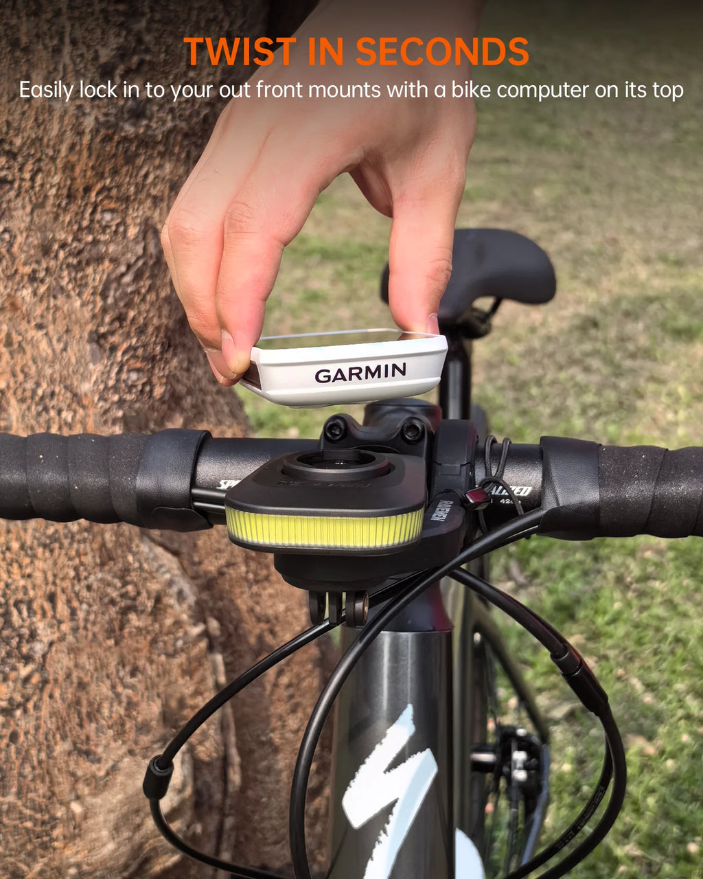 RAVEMEN FR300 Bike Front Light For Garmin Wahoo XOSS IGPSPORT Magene GPS Computers USB-C Rechargeable Bicycle COB LED Headlight Daytime Warning Safety Auto on/off Waterproof IPX6 6 Modes Side Visibility