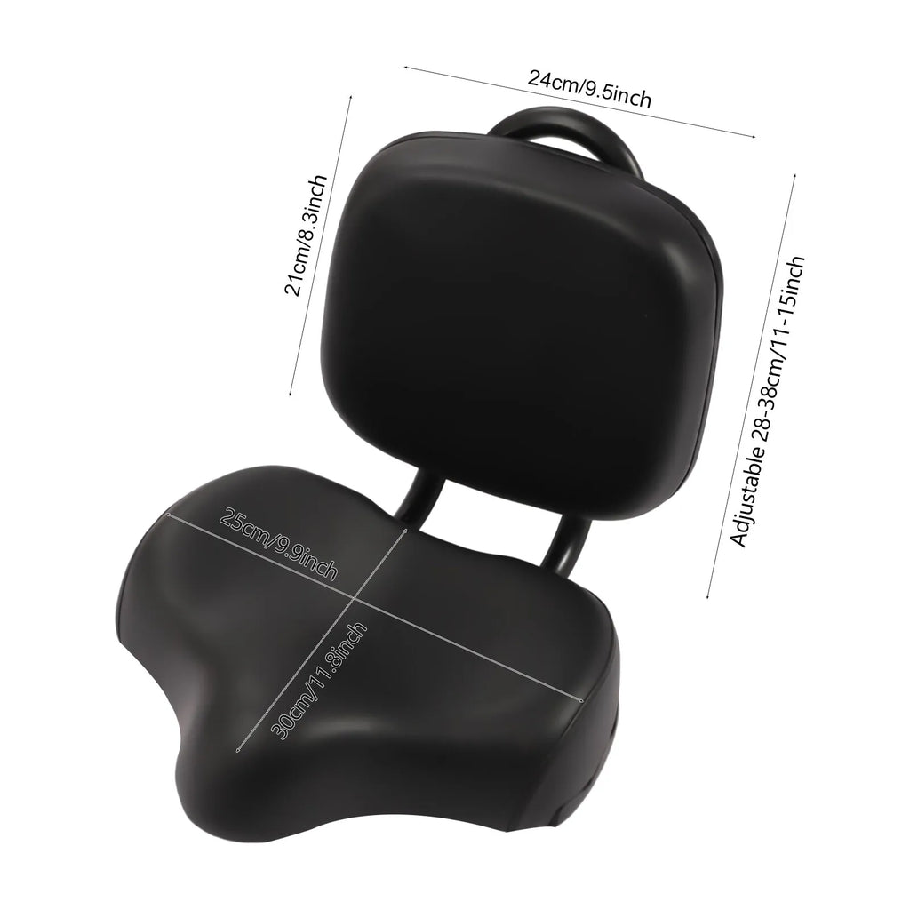 NEW Oversized Bike Seatw/Backrest,Comfort Soft Bicycle Saddle Replacement, w/Memory Foam Padded for Tricycle Mountain Bike