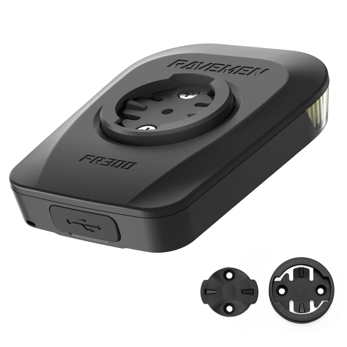 RAVEMEN FR300 Bike Front Light For Garmin Wahoo XOSS IGPSPORT Magene GPS Computers USB-C Rechargeable Bicycle COB LED Headlight Daytime Warning Safety Auto on/off Waterproof IPX6 6 Modes Side Visibility