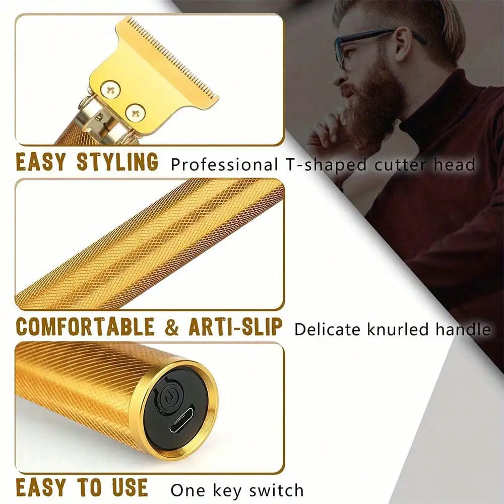 Rechargeable Hair Clipper Barber Professional Electric Hair Trimmer Shaver Trimmer Beard 0mm Men Hair Cutting Machine For Men