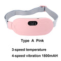 Electric Period Cramp Massager Vibrating Heating Belt for Menstrual Colic  Waist Stomach Abdominal Warm Palace Belt