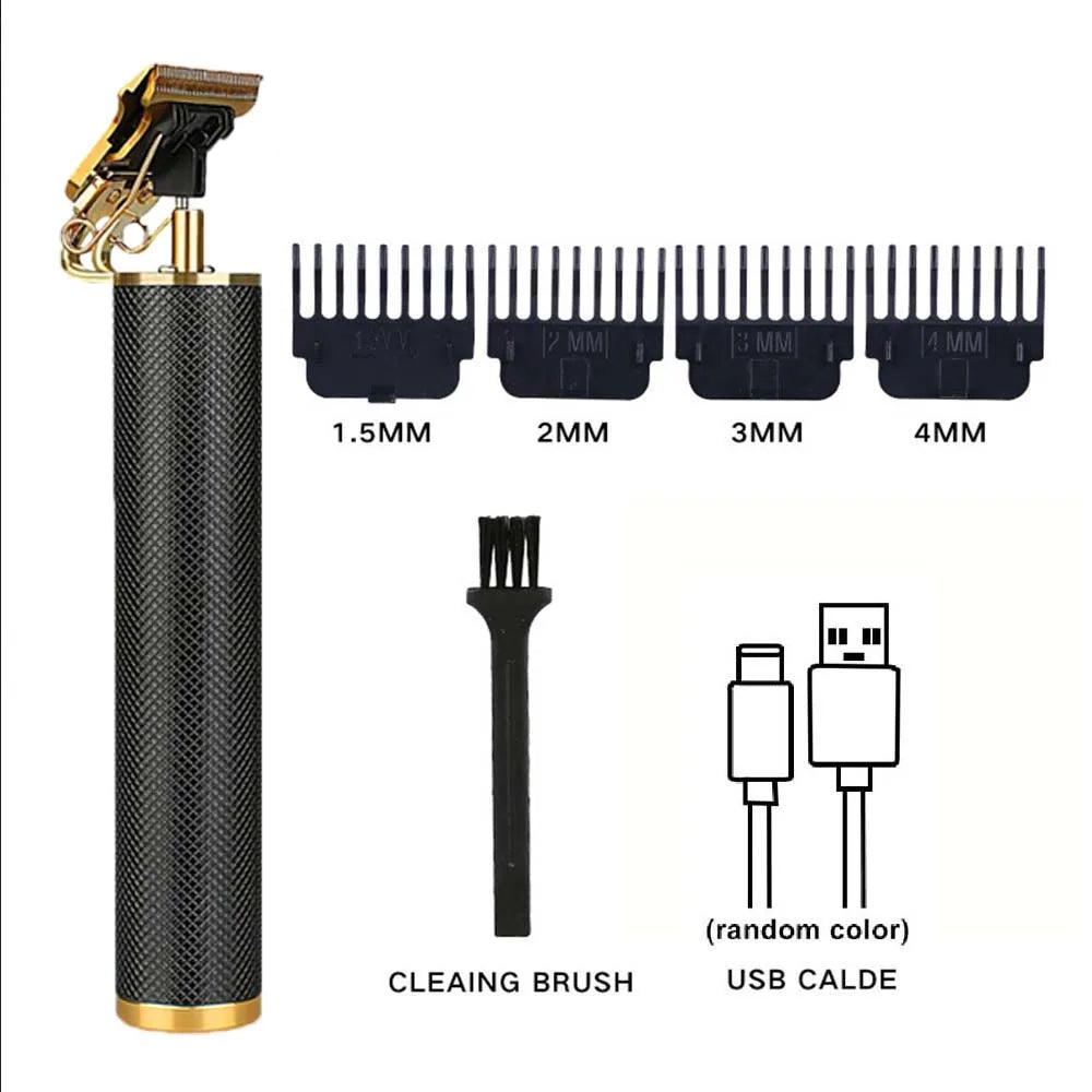 Professional 3-in-1 Hair Clipper Set for Men – Cordless Electric Shaver, T-Blade Trimmer & Hair Clipper with LCD Display, USB Charging, Beard & Hair Grooming Kit for Barber & Home Use , Gifts