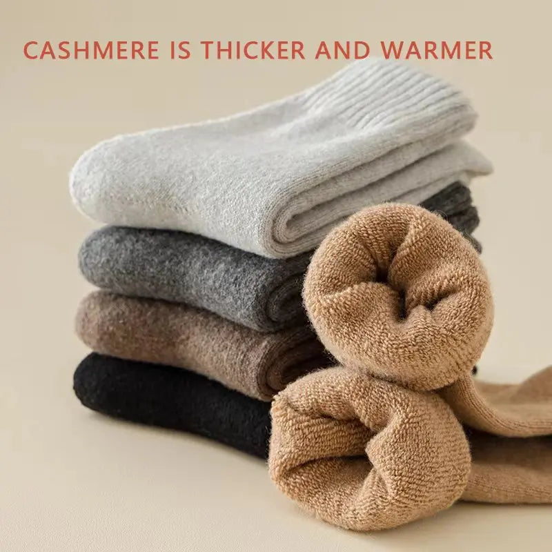 3Pairs Wool Socks Japanese And Korean Style Winter Warm Harajuku Sock Merino Rabbit Socks Against Cold Snow Winter Warm Male Sox