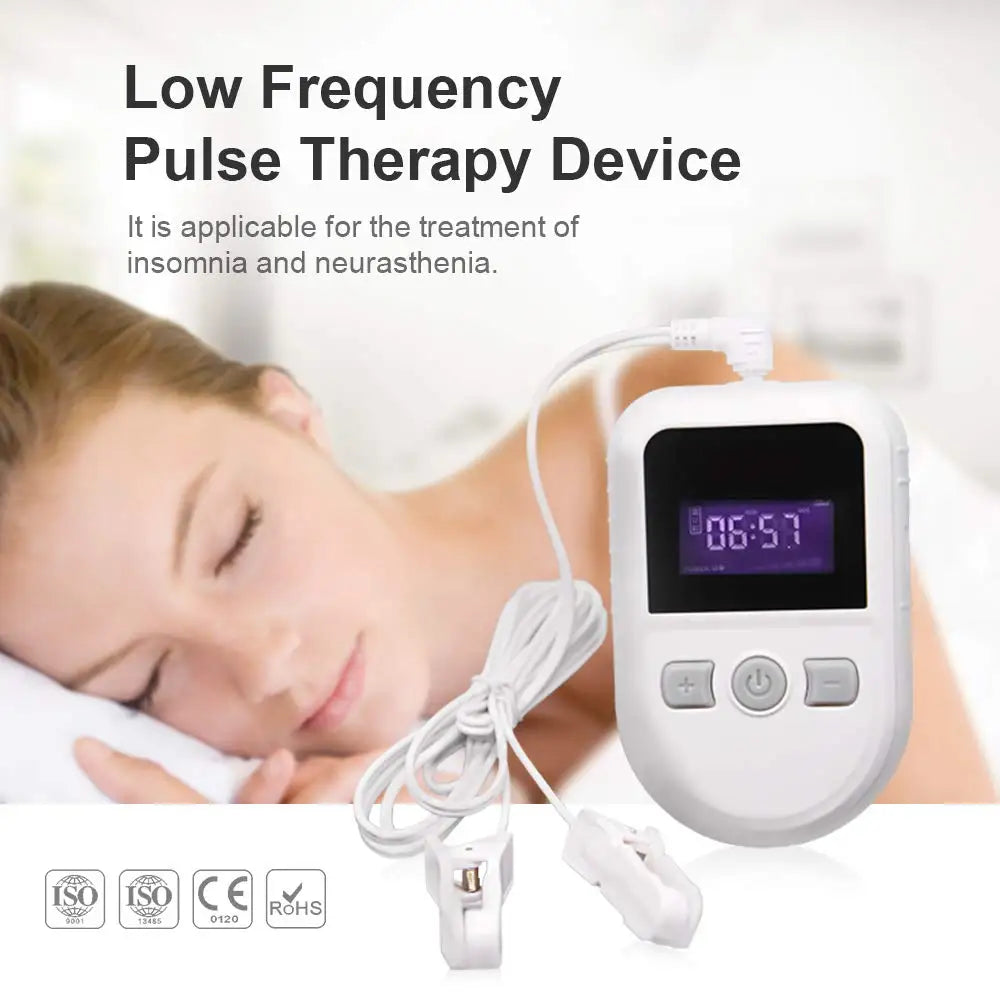 CES Microcurrent Sleep Aid Device Insomnia Treatment Machine Low Frequency Pulse Therapy for Anxiety Relief Relaxation Sleep Fast Stimulator Smart Electronic Sleep Instrument