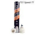 Pro Petrel 757 3in1 Hybrid Badminton Shuttlecocks 12Pcs Goose Feather PU Cork Speed 75-78 Durable Indoor Outdoor Training