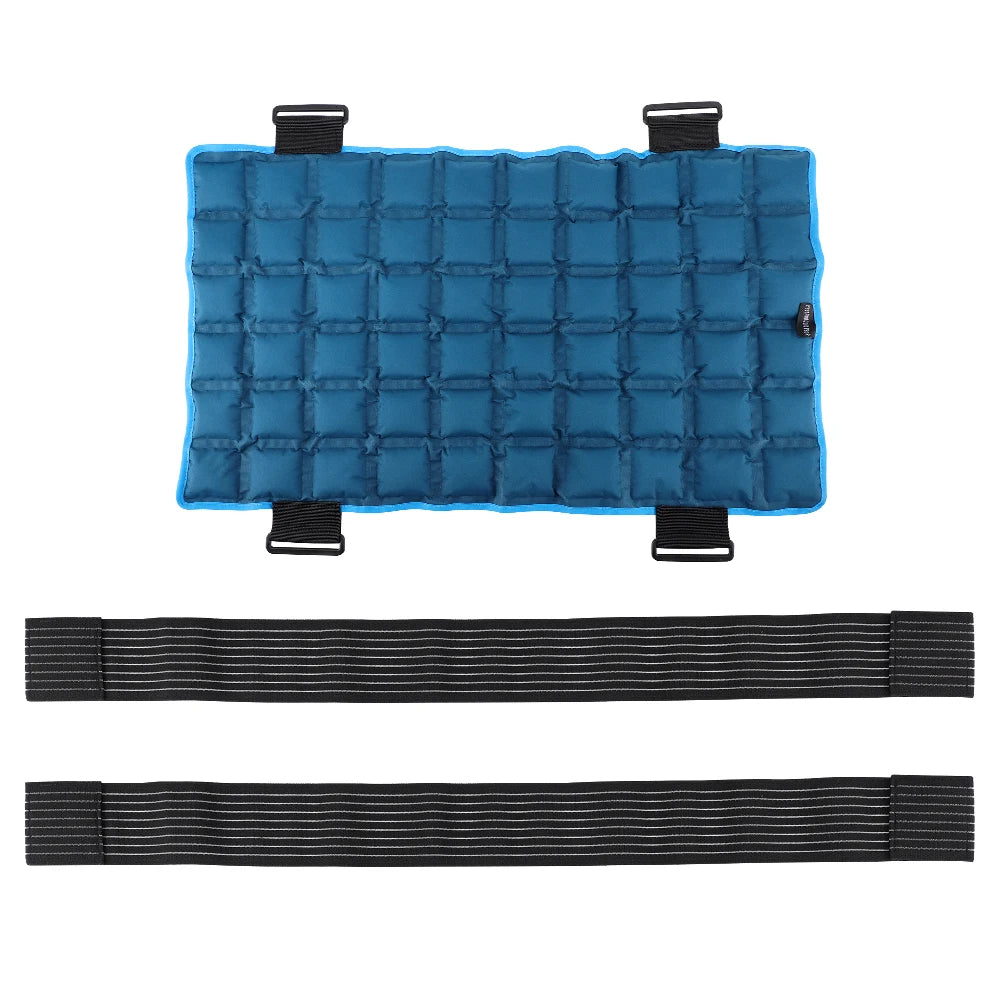 Reusable Hot Cold Wrap for Back Shoulder Knee Leg - Self-Absorbing Ice Pack Microwave Heating Pad with 2 Straps